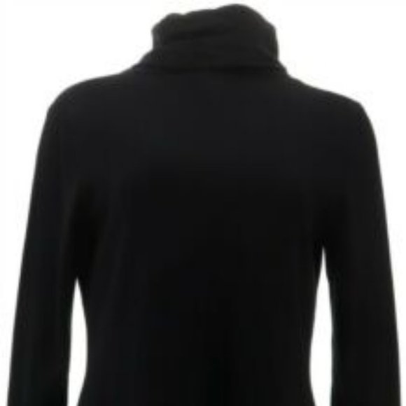 NWT ISAAC MIZRAHI LACE TURTLENECK SWEATER DRESS MEDIUM - Picture 2 of 11